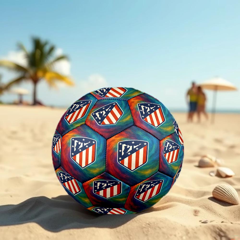 Atletico Madrid Druckgröße 5 Fußball, Standard-Matchfußball für Sportspiele und Mannschaftstraining, Ideales Geschenk für Fußballfans