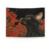 VIKAMA Prosperity Black Cat Auspicious Cloud Tapestry Living Room Wealth-Attracting Feng Shui New Chinese-Style Home Decor