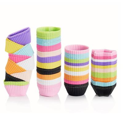 Silikon Pişirme Kapları: Muffinler, Tatlılar, Yumurtalı Tartlar, Kekler için Yuvarlak, Yıldız, Kalp, Kare Şekiller.