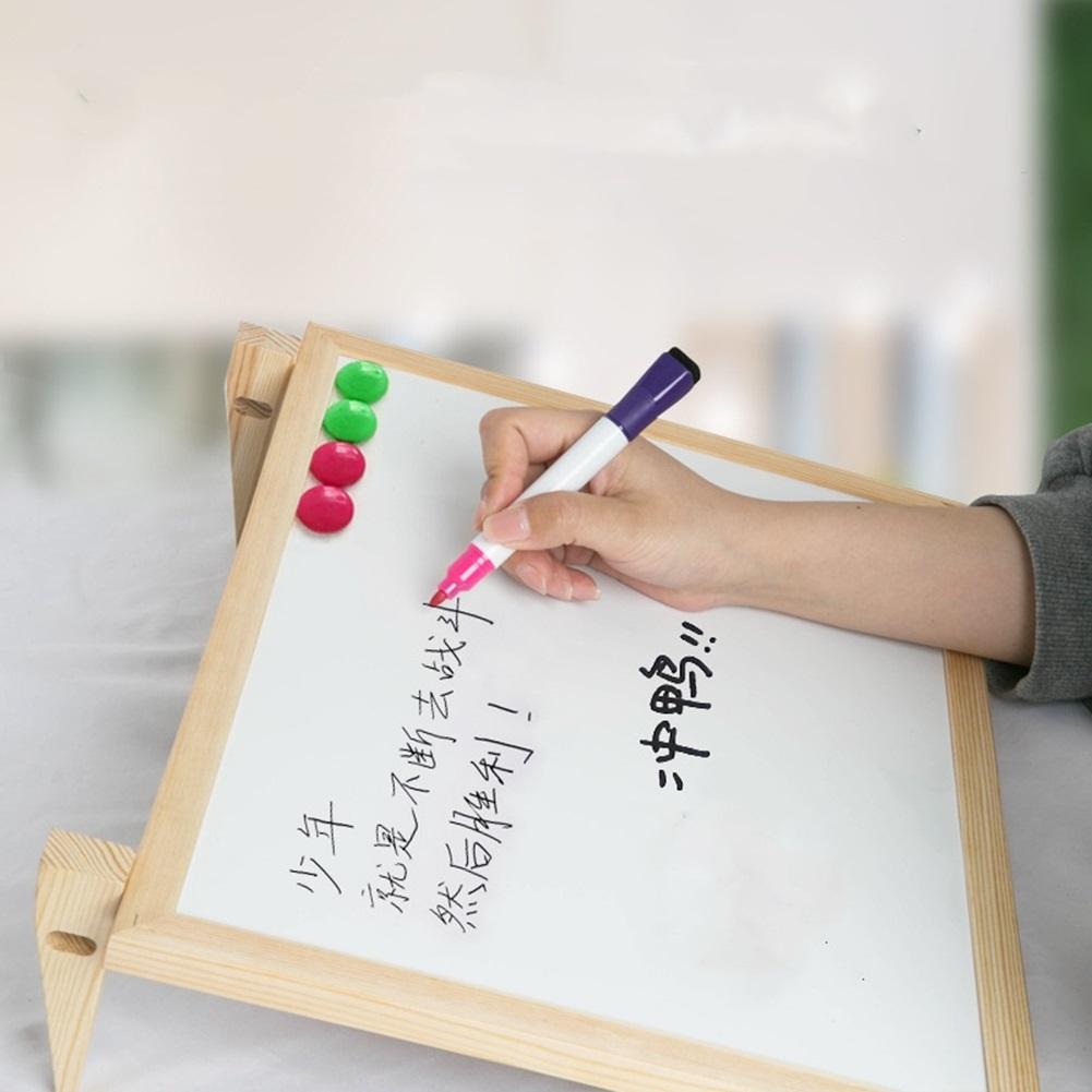 Desktop Cork Board Stand Rectangle Wood Frame Small Bulletin Board Vision Board