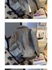 Men's Trendy Retro Brown Leather Baseball Jacket - Suede, Short, Roguish Style for Spring/Autumn
