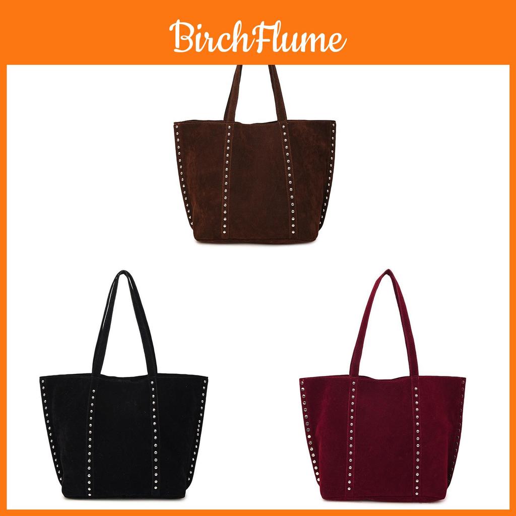 Vintage European Style Leather Corduroy Tote Bag For Daily Use With Magnetic Closure And Interior Pockets