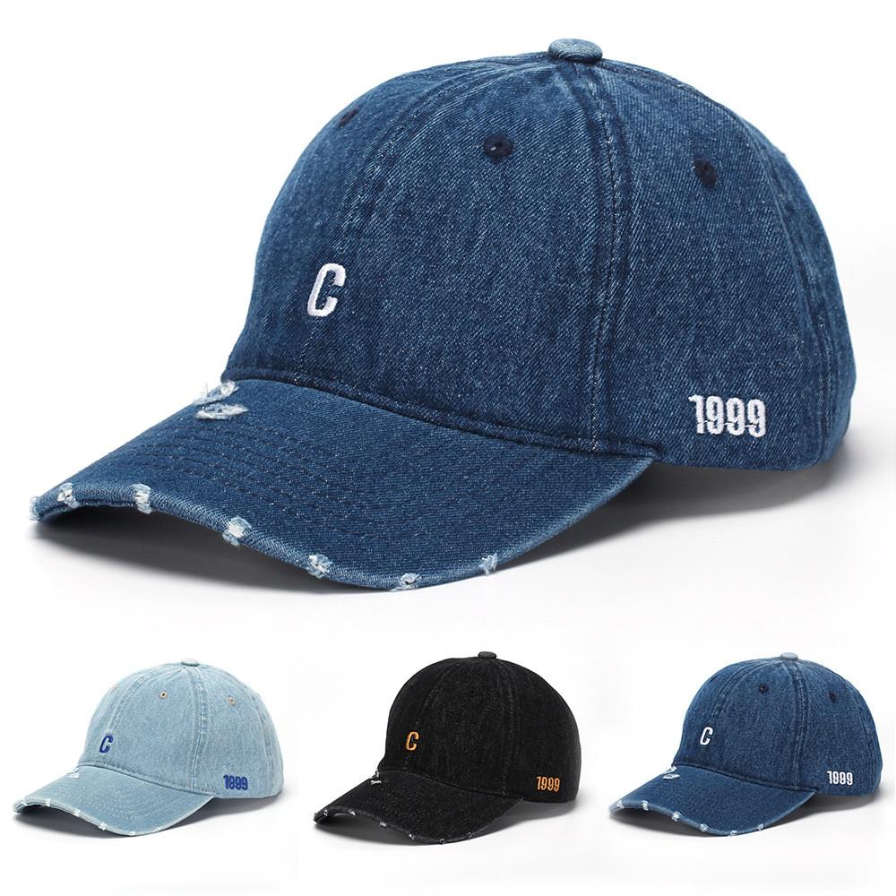 Letter C Embroidered Baseball Cap With Sun Protection For Casual Spring Wear