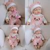 Silicone 12in Solid Pink Bear Simulated Toy Doll With Realistic Design For Kids Christmas Gift