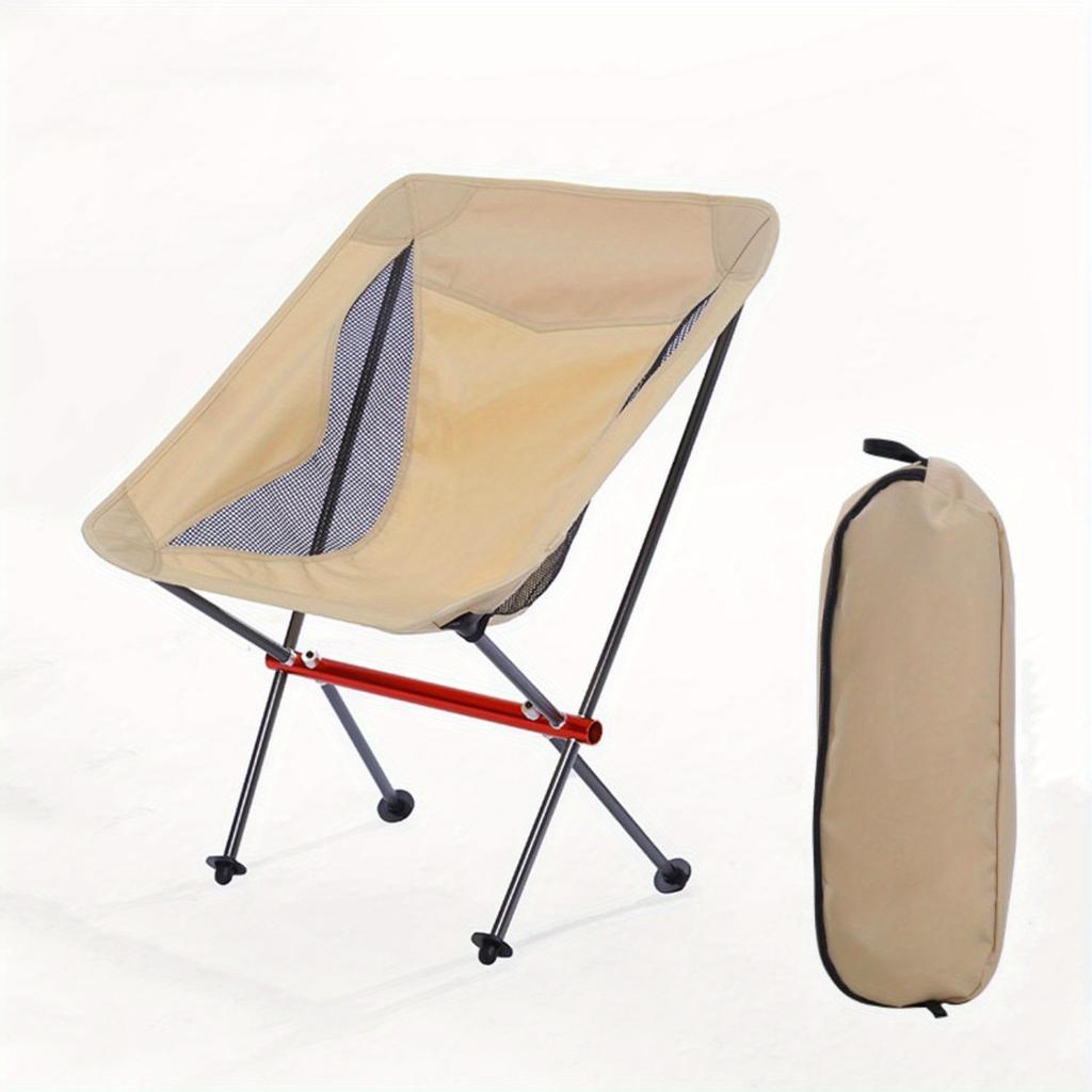 1 Pcs Folding Camping Chair Compact and Portable with Carry Bag Outdoor Hiking Fishing Backpacking Folding Chair Camping Tools