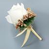 Handmade Corsage Flower With Clip Wedding Boutonniere Silk Flower For Wedding Prom Banquet Birthday
