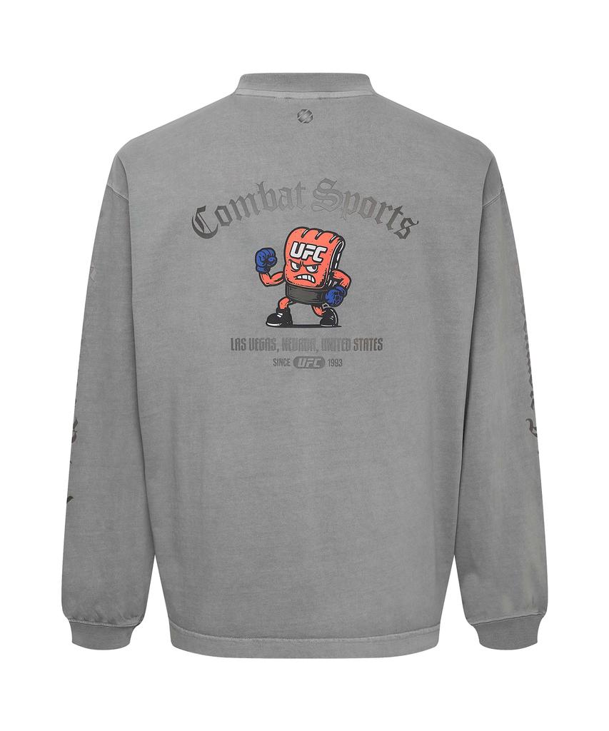 UFC SPORT Ufc Globe Boy Oversized Long Sleeve T-Shirt Gray U2Lsx1303Gr