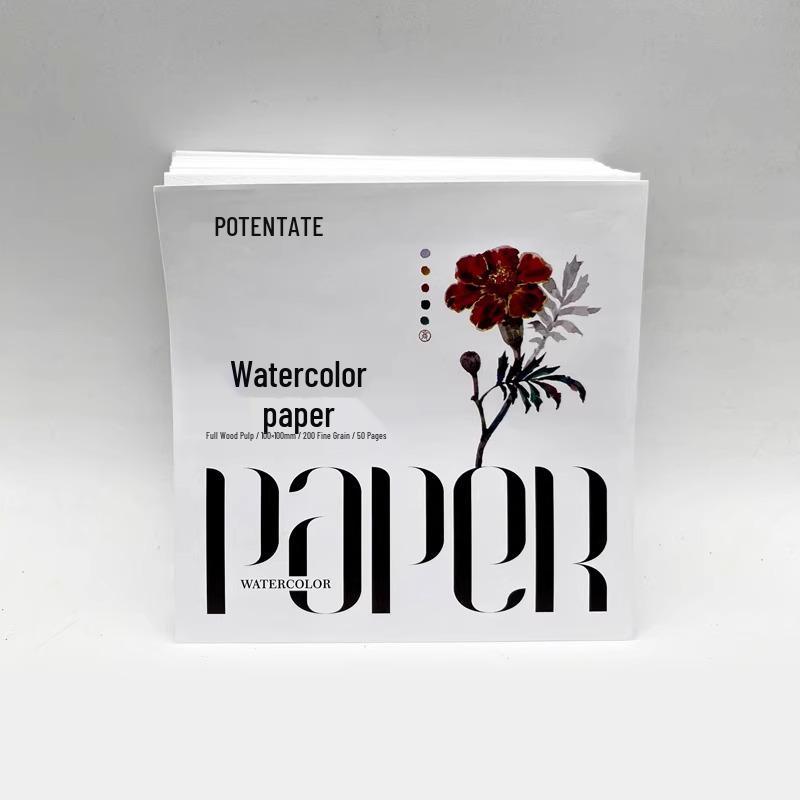 Zentangle 200g Fine Grain Watercolor Paper, Square Long Strip, Ideal for Art Students and Hand-Painted Illustrations