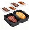 Siliconen Airfryer Bakvorm Met Grill Accessoires voor Ninja 2 Manden AF400EU/AF300EU/AF451EU/Dubbel Stapelbaar/SL400EU 9.5L