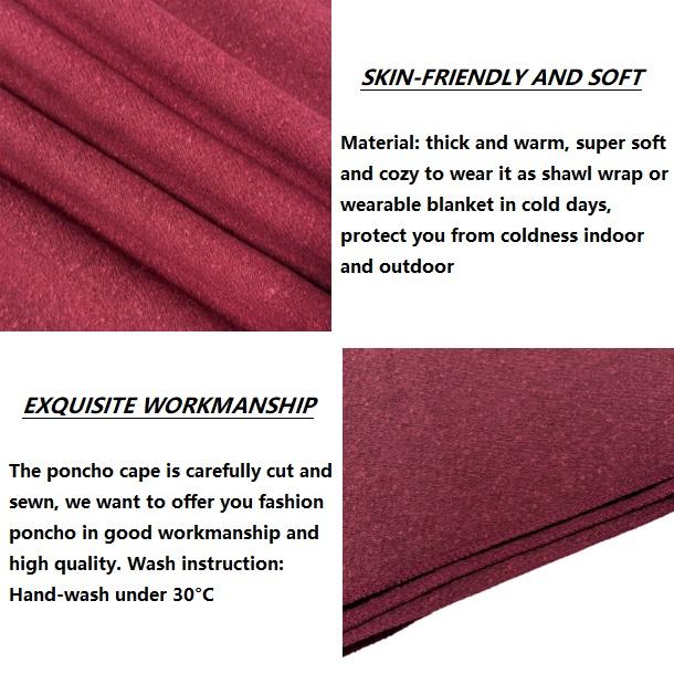 130*150cm Shawl Wraps for Women with Pockets, Elegant Cashmere Feeling Wraps, Open Front Pashmina with Tassel Scarf Blanket for Spring Fall Winter