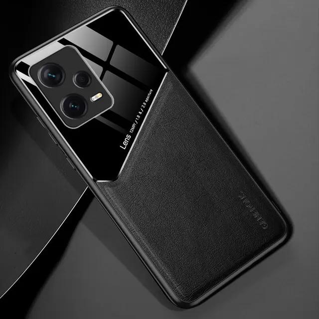 For Xiaomi Redmi Note 12 11 10 9 8 7 11T 12S Turbo Pro Case Splice PU Leather Magnetic Cover TPU Soft Frame Shell Antifall Funda