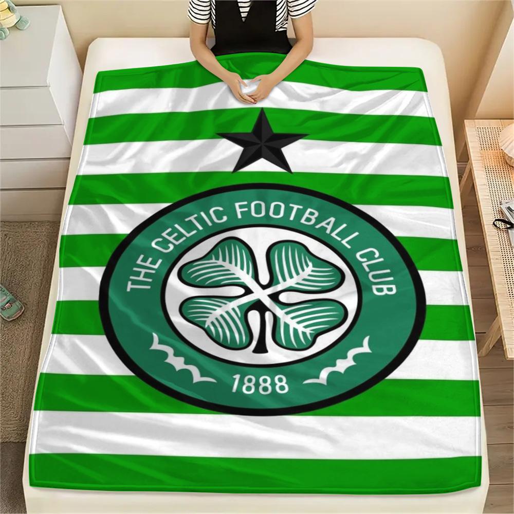 1Pc Celtic FC Print Flannel Blanket High Quality Warm Comfortable Cover for All Seasons Perfect for Gifts Home Decor