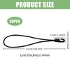 30Pcs 4mmx25cm Elastic Rope with Plastic Hook Heavy Duty Bungee Cord For Garment Repair Home Decoration And Packaging