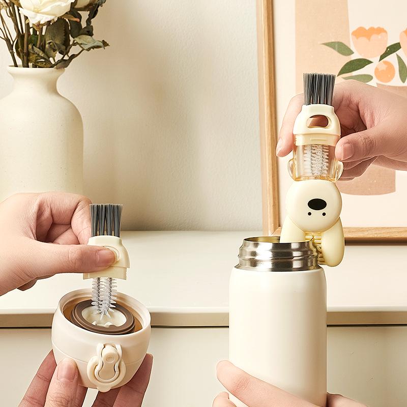 4-in-1 Thermal Cup Cleaning Brush Set: Rabbit Cup Cover, Bottle, Nipple, and Gap Brush