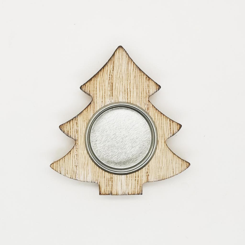 Christmas Wooden Candlestick Retro Xmas Tree Snowflake Star Shaped Candle Holder for Navidad New Year Party Home Table Decor