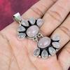 Rose Quartz Gemstone 925 Sterling Silver Handmade Wonderful Jewelry Pendant, Gift for Introverted