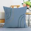 Blue Simple Print Decorative Pillowcase Bedroom Living Room Square Cushion Pillowcase