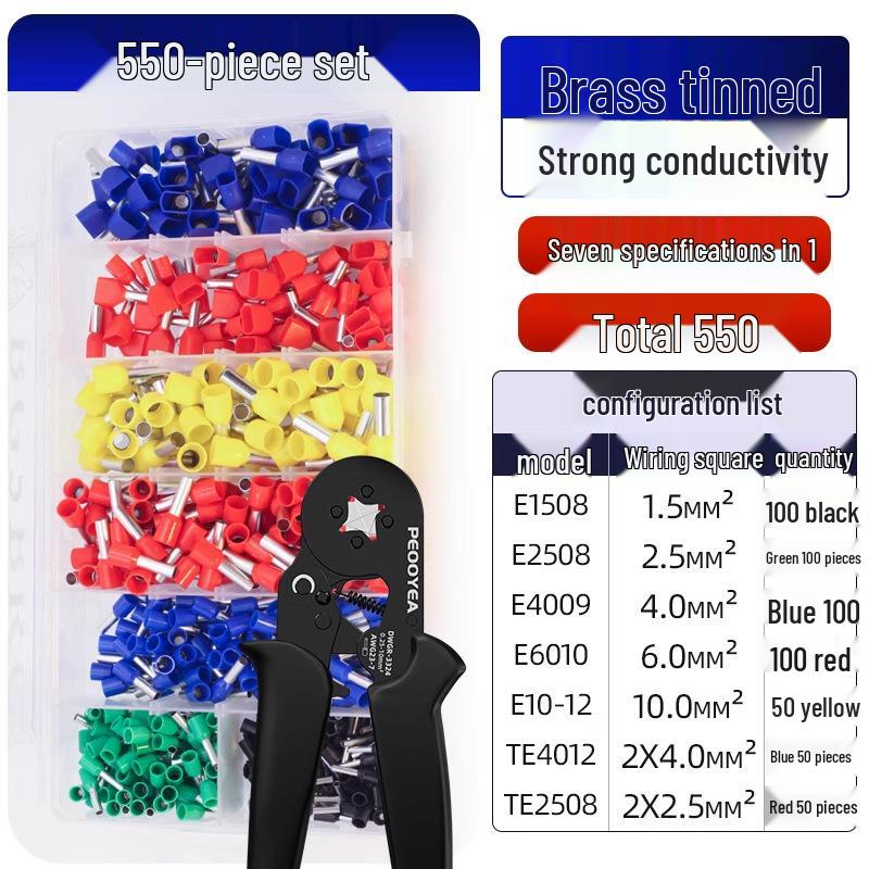 VE-Klemmen-Crimpzangen-Set - HSC8 Hochkohlenstoffstahl Langlebige Elektrikerzangen