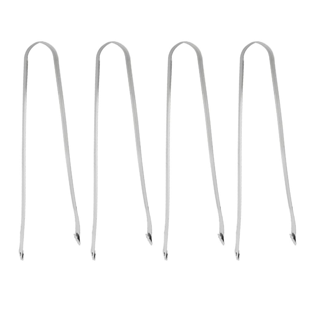 4 Pcs BBQ Sausage Turning Tongs 304 Stainless Steel Multipurpose Barbecue Kitchen Cooking Tongs for Flipping Grilling