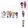 Lebhafte Teen Titans Go Anime-Figuren mit Robin Raven Beast Boy Starfire
