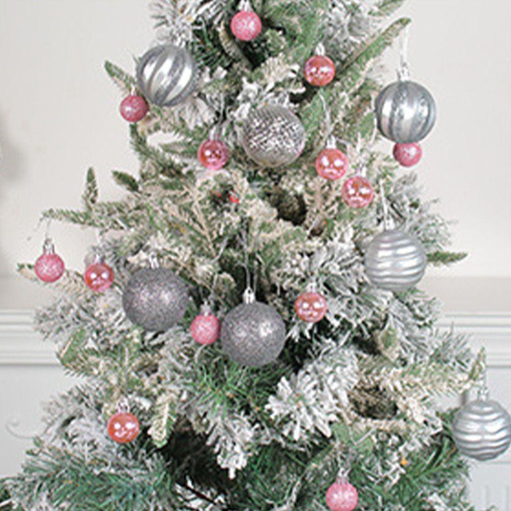 26pcs Barrel Shaped Electroplated Painted Christmas Ball 3/6cm Hanging Ornament  Window