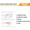 1PC Chainsaw Chain for 18 Inch Bar - 3/8'' Pitch - 62 Driver Links -0.050''(1.3mm) Gauge,Replacement Saw Chains for Chiansaw 45cm Guide Bar Compatible