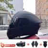 Full Face Motorcycle Helmet With Dual Visor Flip-Up Design Bluetooth Compatible All Season Touring Rally ABS Certified