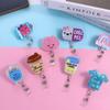 Glitter Acrylic ID Card Clips Retractable Badge Reel Nurse Badge Holder Hospital Badge Holder