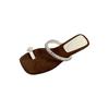 Thick-soled sandals slippers outer wear women's summer 2025 new style thick heel fashion versatile simple set toe cool slippers