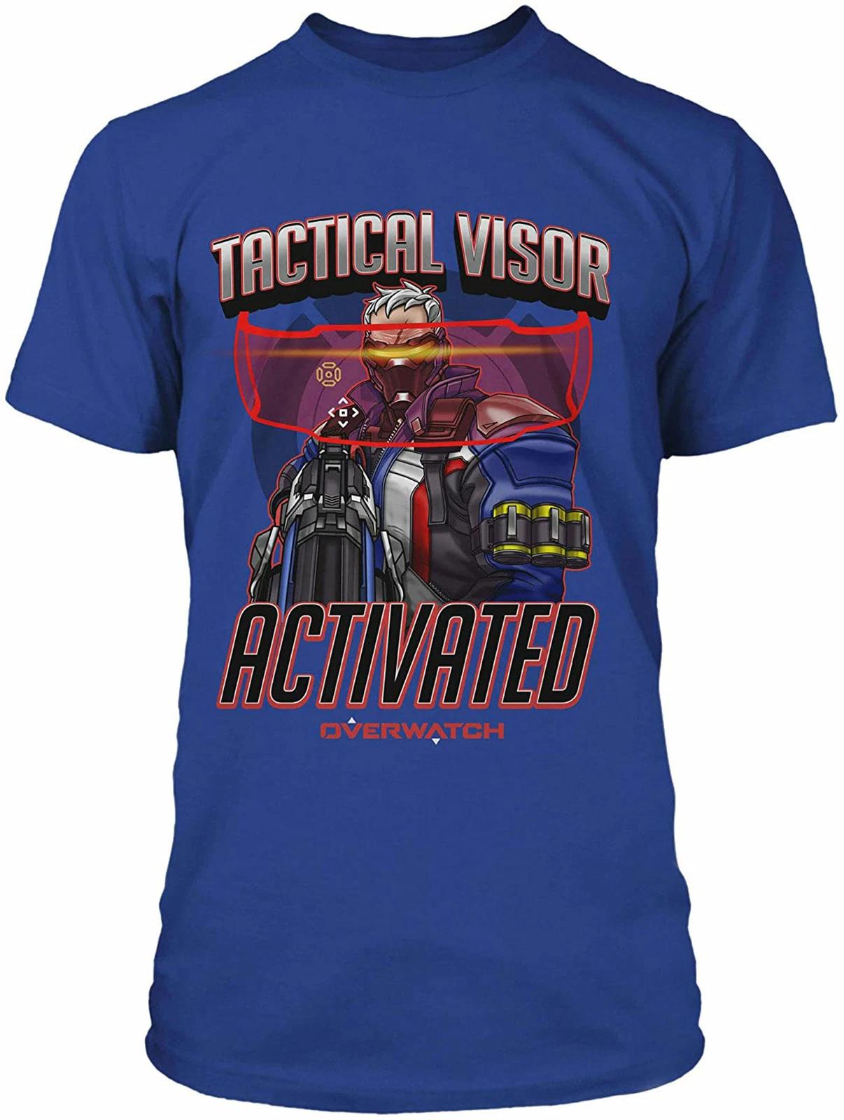 Overwatch Tactical Visor (Soldier: 76) Gamer Adult T-Shirt - Action, Shooter Xb 4XL