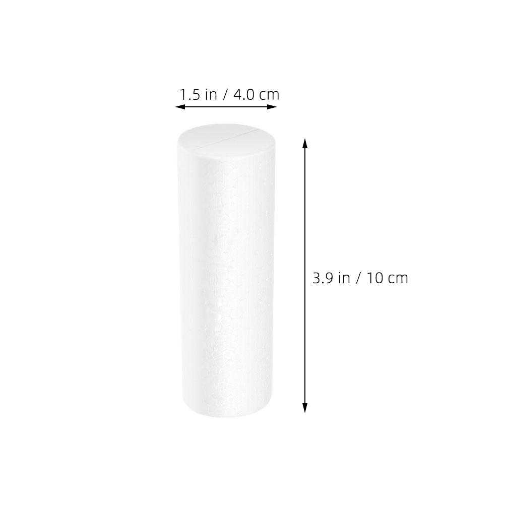 

6pcs 10cm 20cm White Cylinder Shape Polystyrene Foam Modelling Cylinder Pillar Ornaments DIY Craft Christmas Decoration