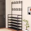 Home Multifunctional Storage Shoe, Clothing And Hat Rack Integrated Floor Standing Storage Bedroom Hanging Shoemaker Organizer
