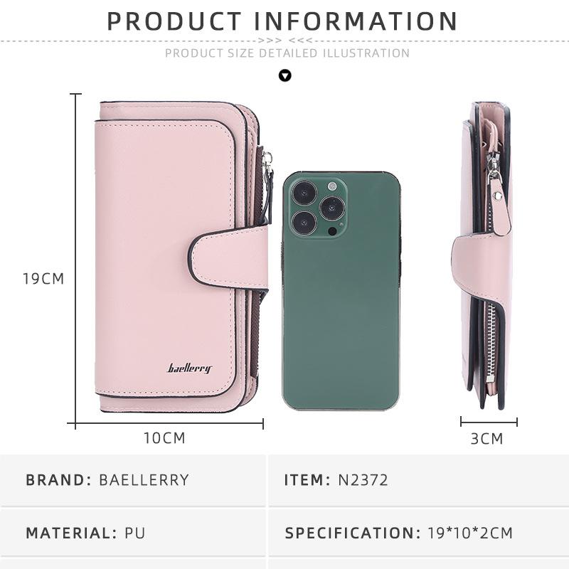 Baellerry Muži a ženy Dlouhá peněženka Peněženka na knoflíky