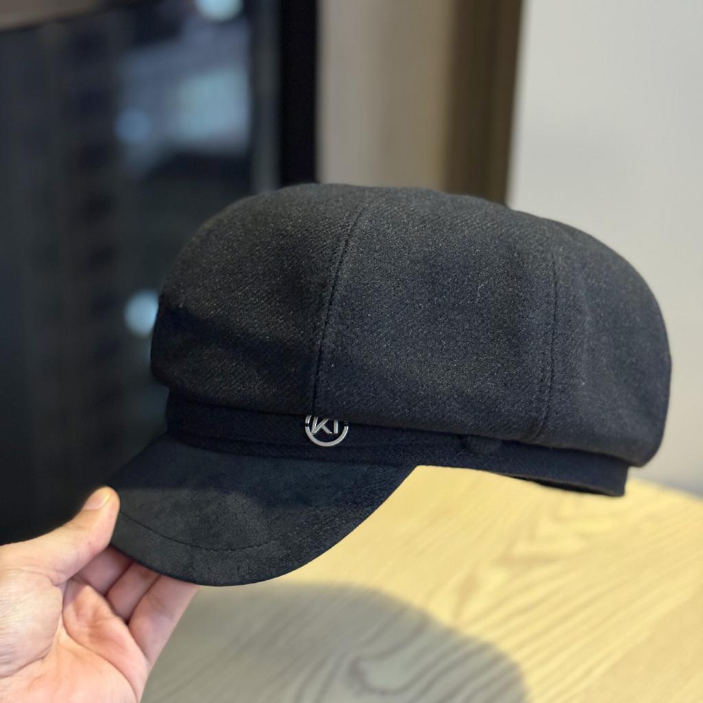 Women's Autumn and Winter Korean Style Versatile Duck Beret British Style Face Showing Newsboy Hat Trend