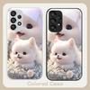 Süßes Haustier Süßer Welpe Hund Für Samsung Galaxy S24 Plus S20 21 FE S23 Ultra S8 9 A70 72 73 50 51 52 53 Gehärtetes Glas Handyhülle