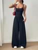 Jumpsuit Phumee Pleating Backless Halter Neck Loose Straight AE173