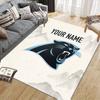 Custom Name,Carolina Panthers Home Sofa Decoration for Living Room & Bedroom, Non‑Slip Play Flannel Floor Mat for Game Room