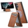 2 in 1 Cards Solt Wallet Leather RFID Wireless Charging Magnetic Case For Samsung Galaxy S24 Ultra S23 Plus S22 Kickstand Cover