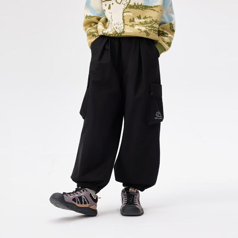 

EBAER Kids Fleece-Lined Workwear Casual Pants 140