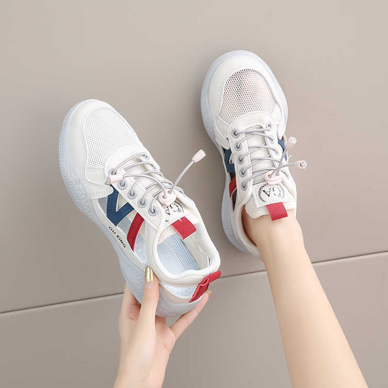 Fashion Thick Sole High Platform Female Red Tennis Basketball Latest Sneakers Casual Women's Shoes Sport Real Exercise Sunny