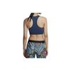 Nike City Ready Striped Fixed Double Strap Sports Bra Women Underwear Blue BQ7140-498
