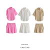 Women's Kaslead Fashion Style Imitation Linen Shorts Tops