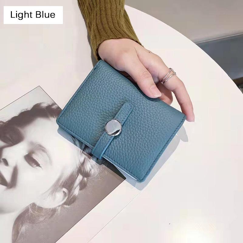 Neue Marke Design Frauen Brieftaschen Aus Echtem Leder Kurze Brieftasche Mode Haspe 2-falten Brieftasche Kalbsleder Geldbörse