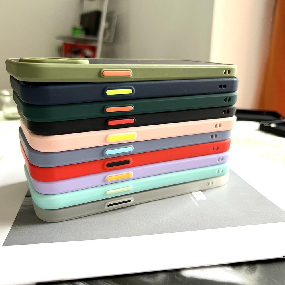 For iPhone 13 Pro Max Shockproof Bumper Clear Phone Case For iPhone 12 11 Pro Max XR X XS 7 8 Plus Soft Silicon Matte Hard Cover