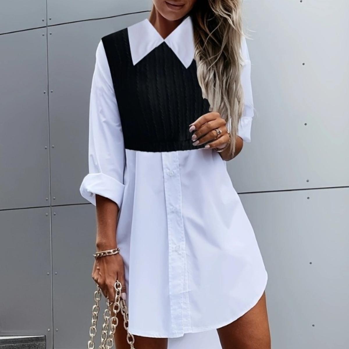 

GMXIA Женские модные повседневные весенне-осенние свободные блузки и рубашки с длинными рукавами и v-образным вырезом с принтом M белый