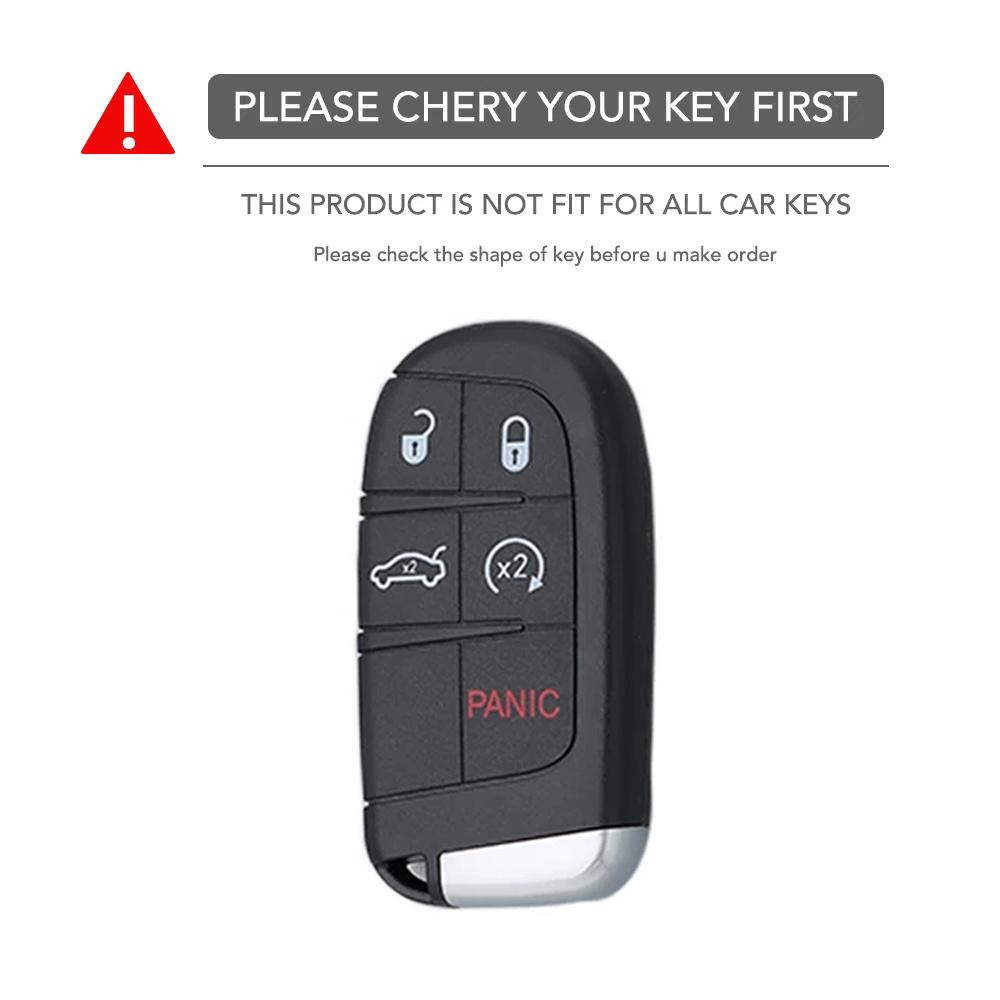 5 Buttons Silicone Car Smart Key Cover For Jeep Renegade Frand Cherokee Dodge Journey Charger Chrysler 200 300 300 Shell Fob