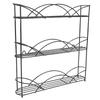 Seasonings Rack 3 Tier Metal Seasonings Organizer with Anti Slip Rubber Foot Pads for Kitchen Countertop
