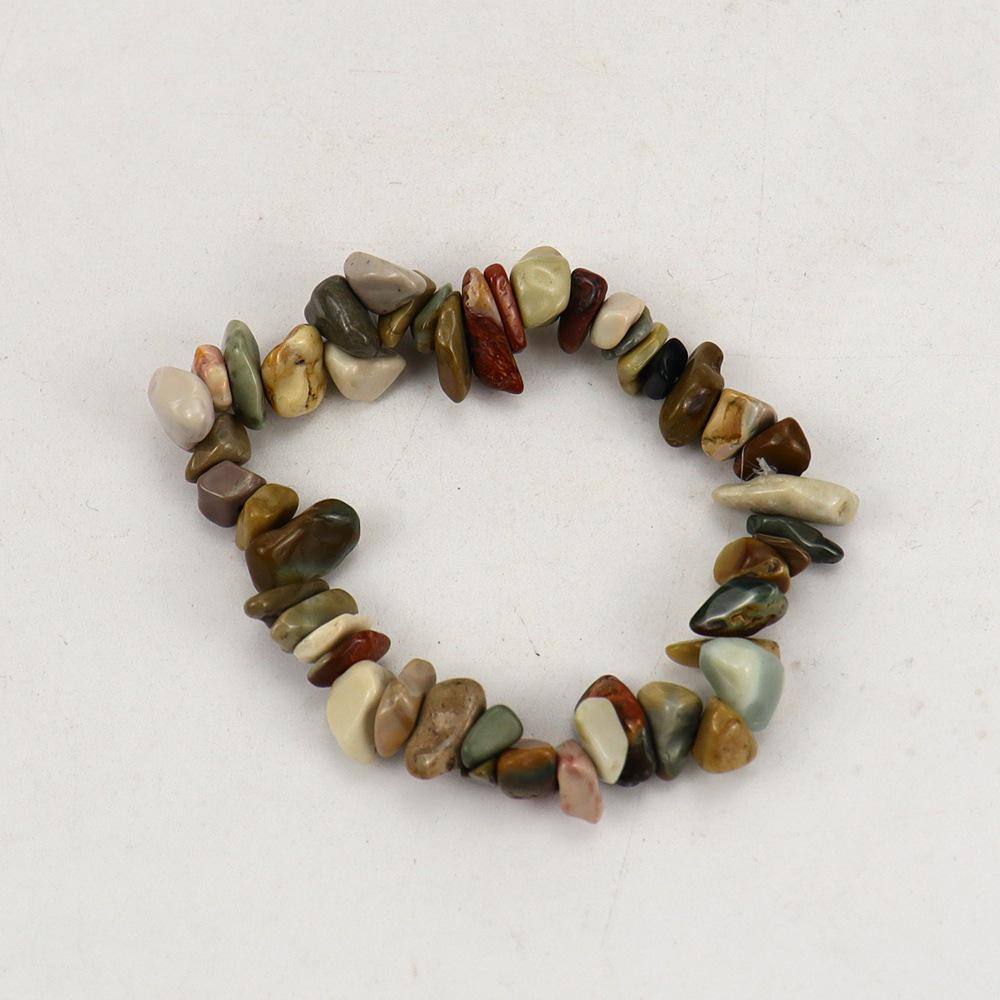 Handmade Beaded Natural Crystal Crushed Stone Bracelet B54