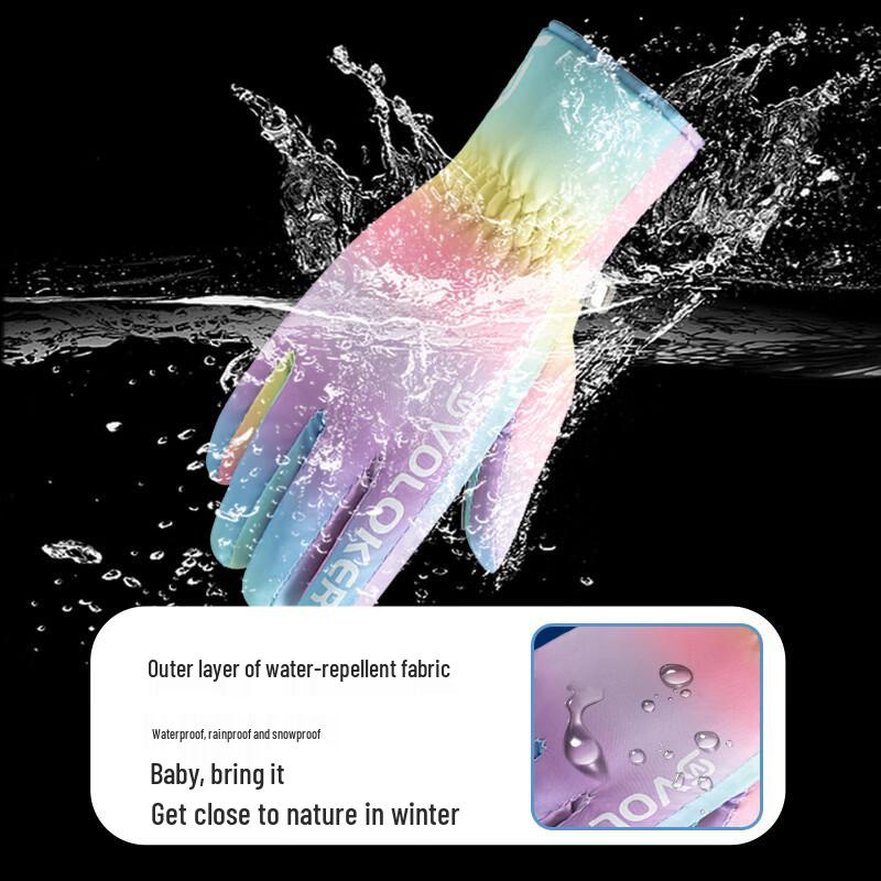 Manoplas de Invierno de Felpa para Esquí y Nieve para Niños