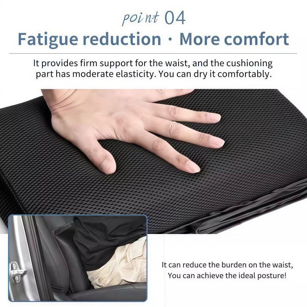 Rectangle Car Lumbar Support Cushion 2-in-1 Car Back Cushion  Back Support Trunk Storage